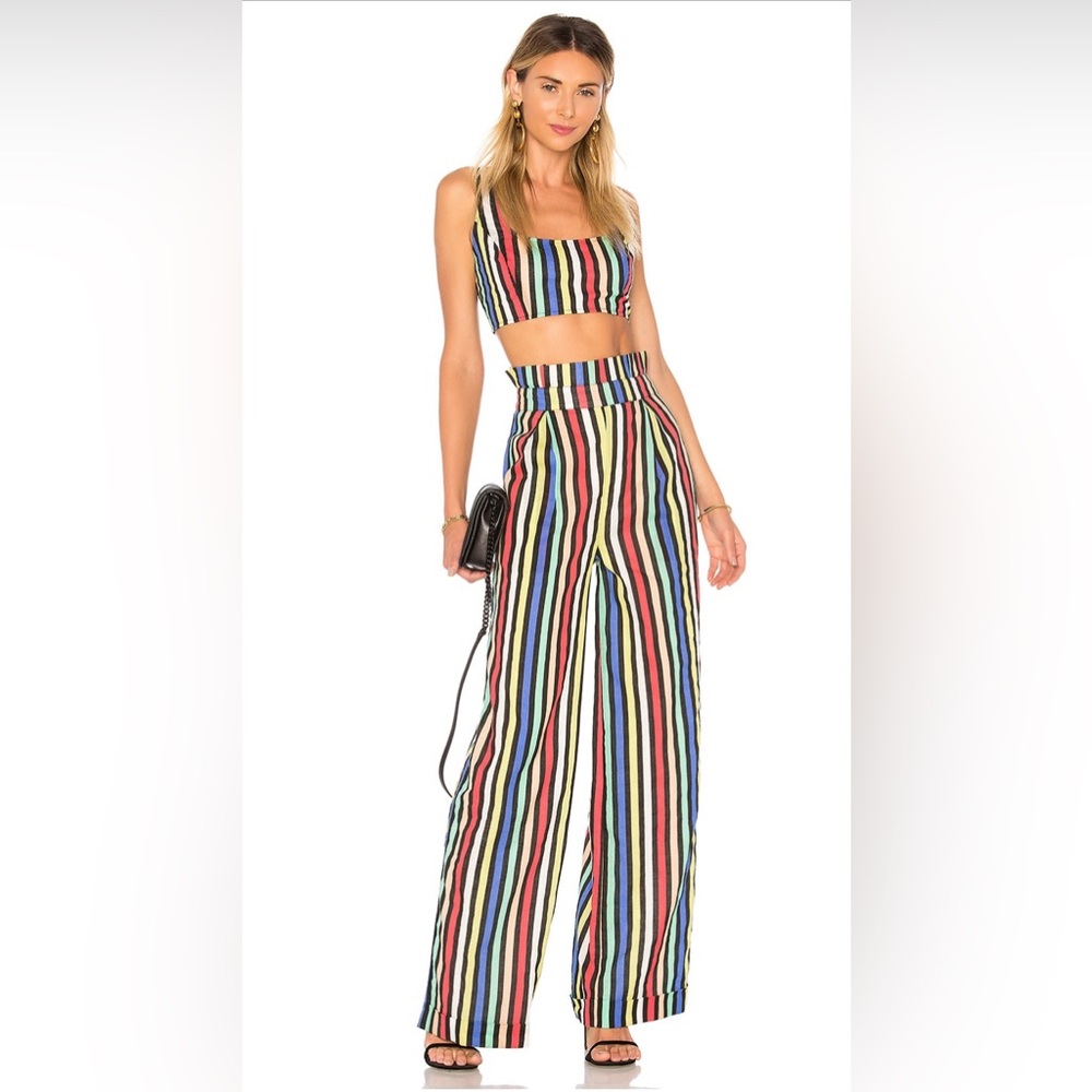 Revolve House of Harlow 1960 exclusive Yvonne Pant and top set in Colmar Stripe